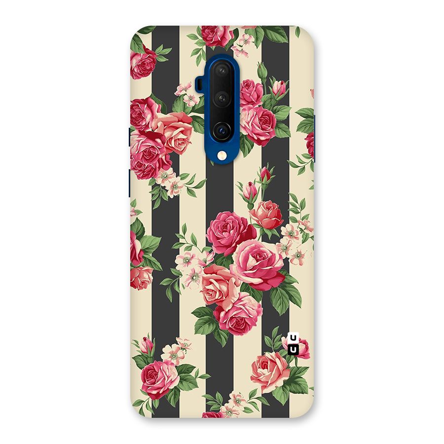 Stripes And Floral Back Case for OnePlus 7T Pro