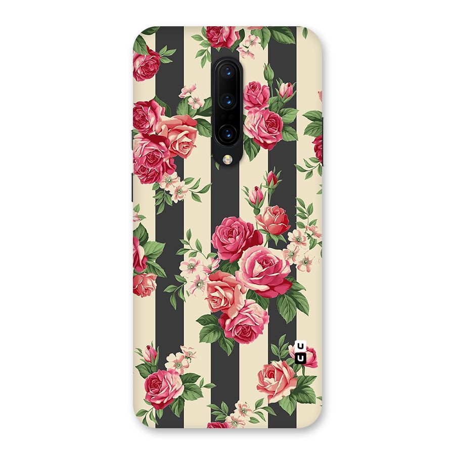 Stripes And Floral Back Case for OnePlus 7 Pro