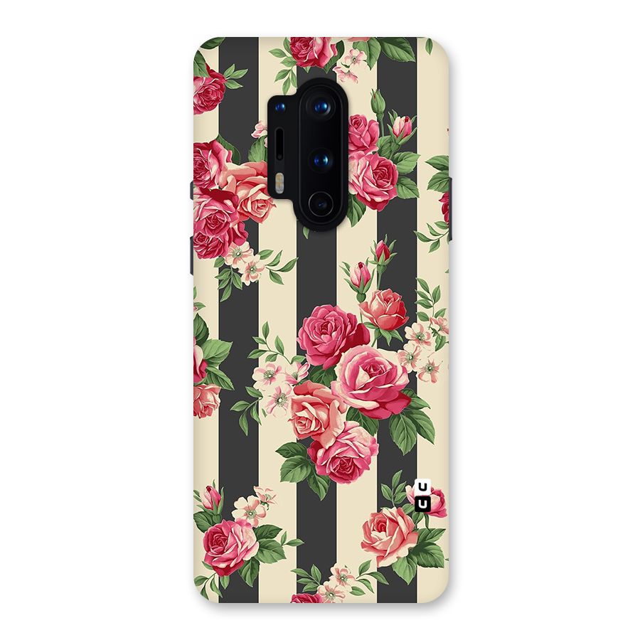 Stripes And Floral Back Case for OnePlus 8 Pro