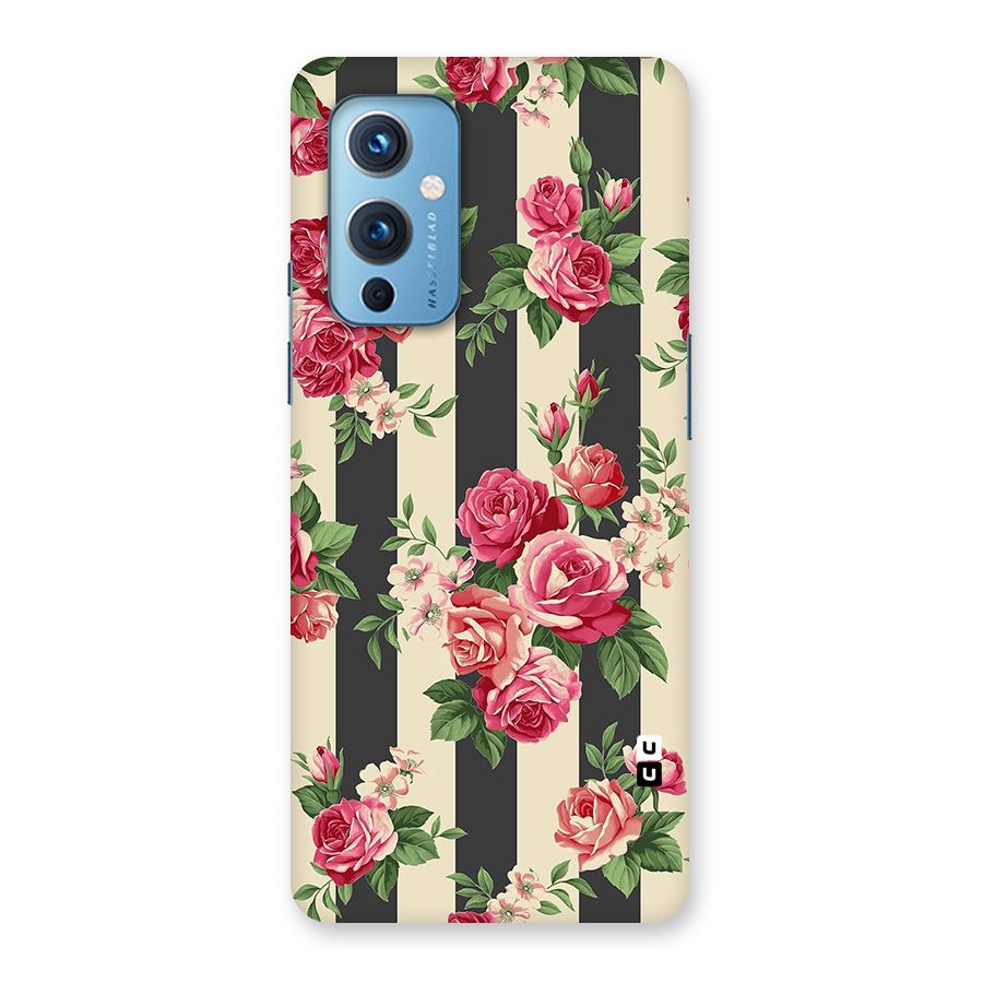 Stripes And Floral Back Case for OnePlus 9
