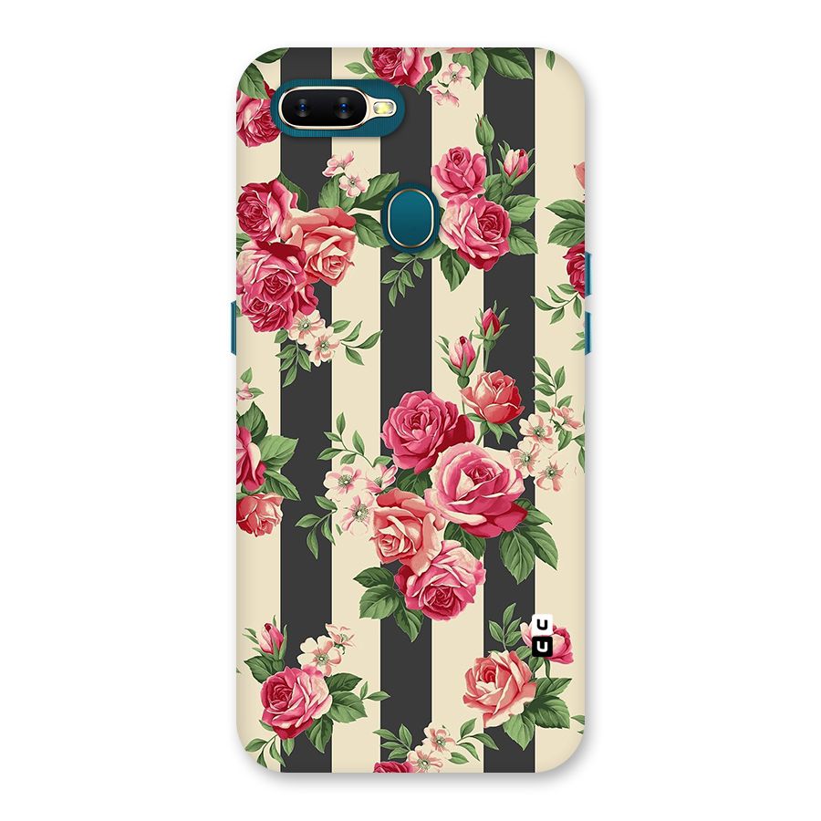 Stripes And Floral Back Case for Oppo A11k