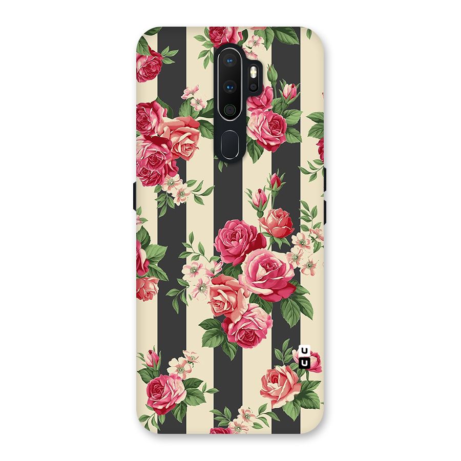 Stripes And Floral Back Case for Oppo A5 (2020)