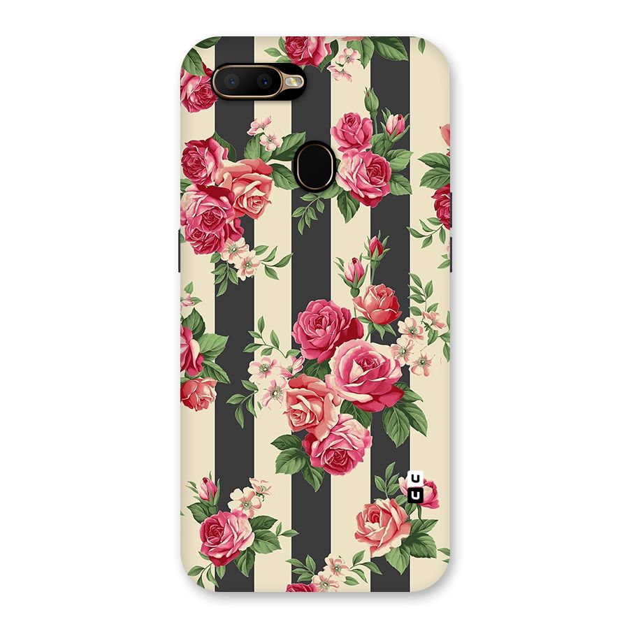 Stripes And Floral Back Case for Oppo A5s