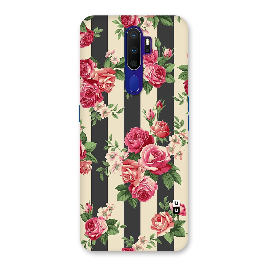 Stripes And Floral Back Case for Oppo A9 (2020)