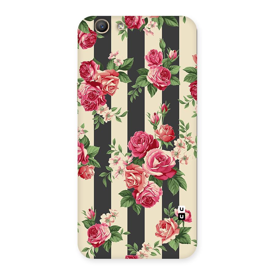 Stripes And Floral Back Case for Oppo F1s