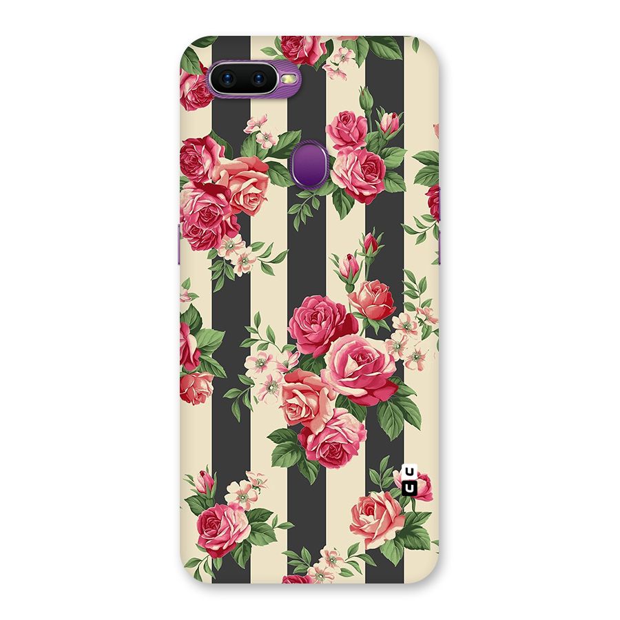 Stripes And Floral Back Case for Oppo F9