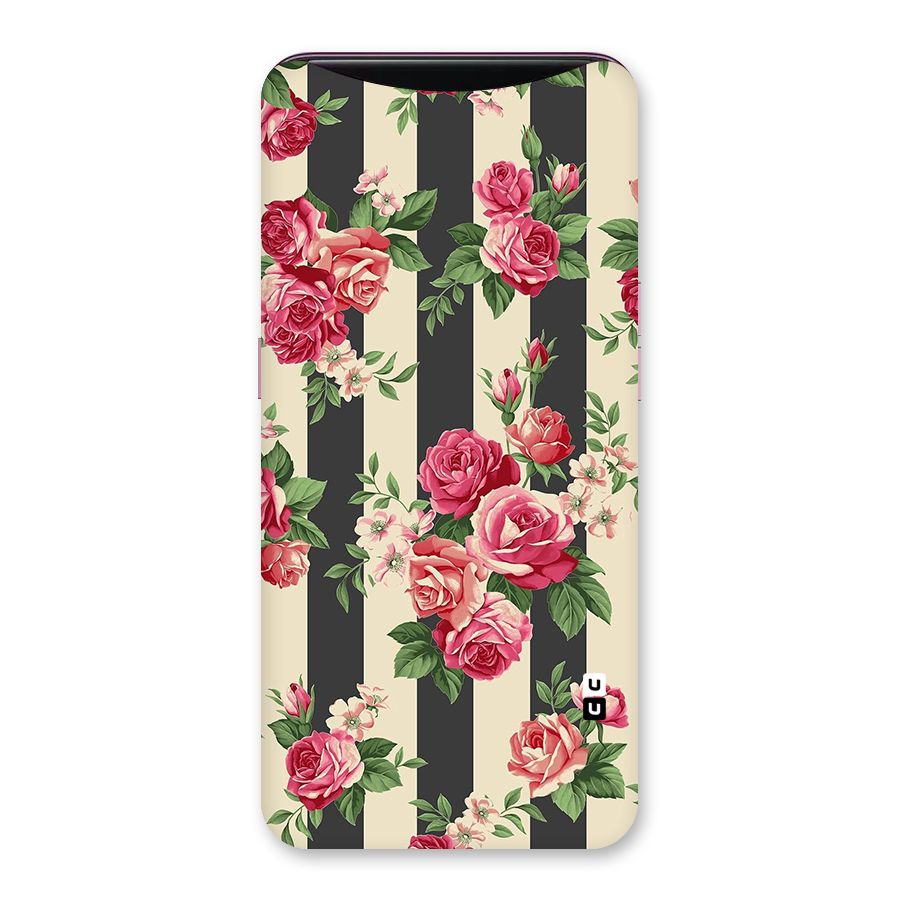 Stripes And Floral Back Case for Oppo Find X