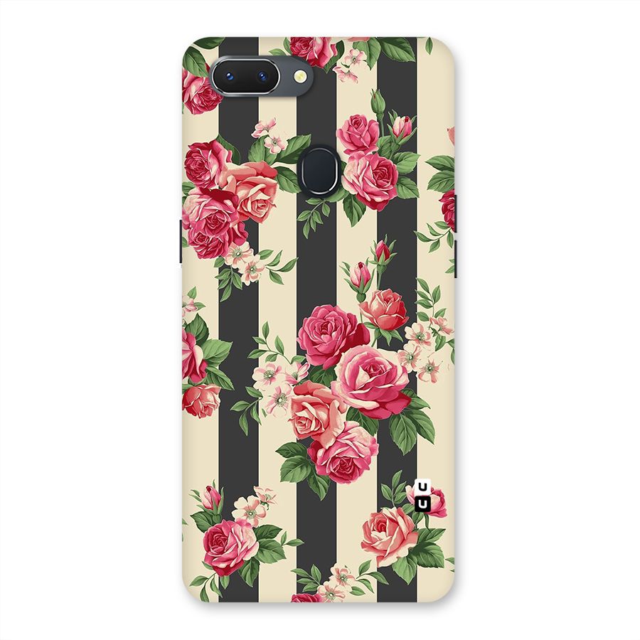 Stripes And Floral Back Case for Oppo Realme 2