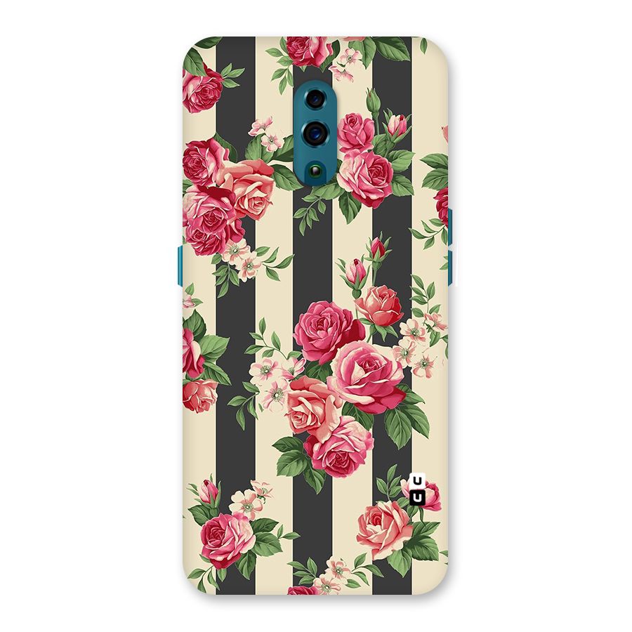 Stripes And Floral Back Case for Oppo Reno