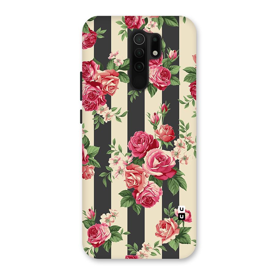 Stripes And Floral Back Case for Poco M2