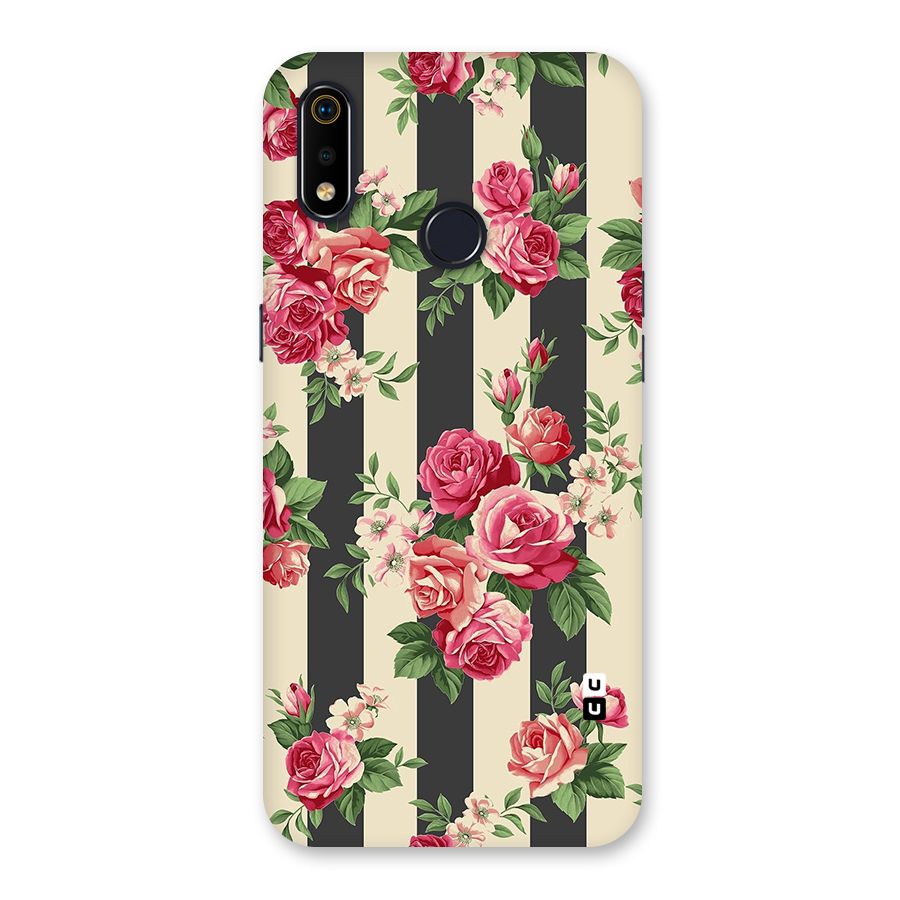Stripes And Floral Back Case for Realme 3i