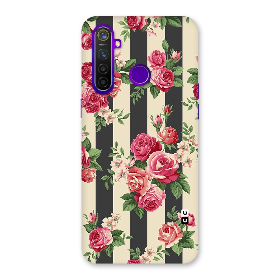 Stripes And Floral Back Case for Realme 5 Pro