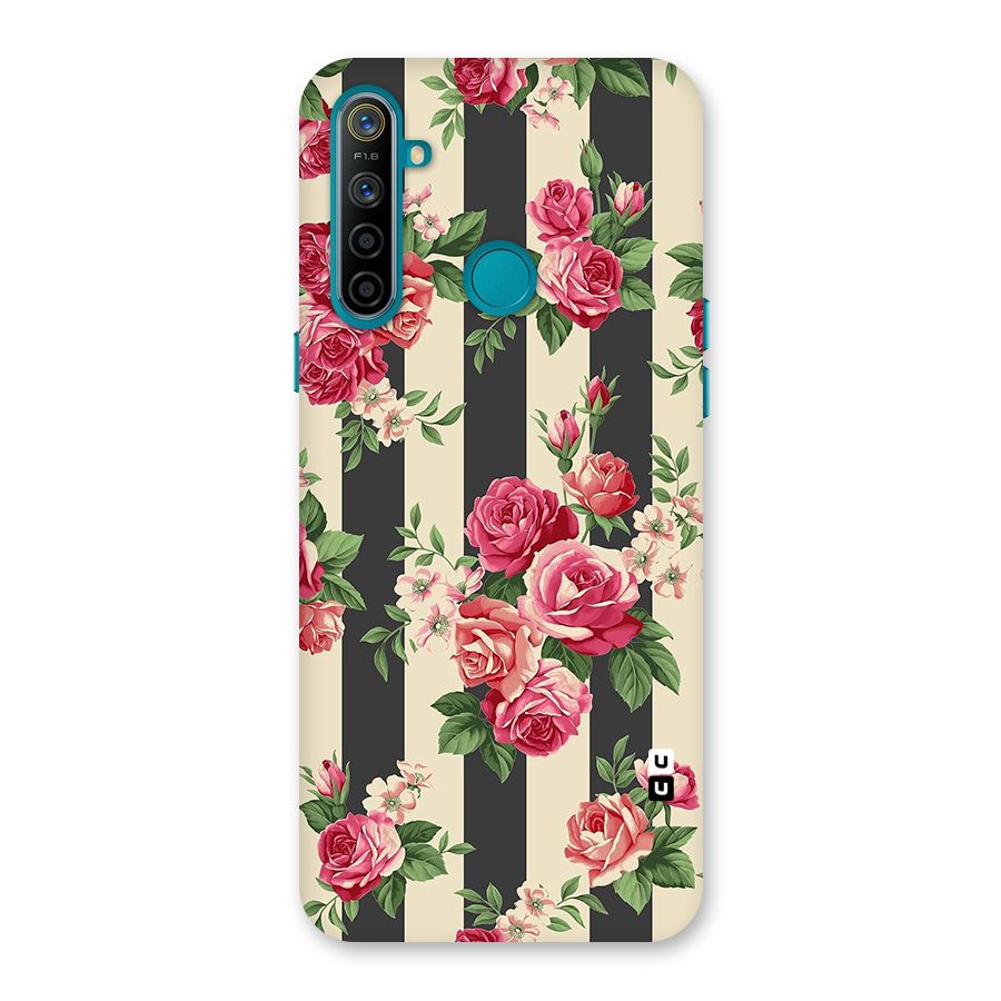 Stripes And Floral Back Case for Realme 5i