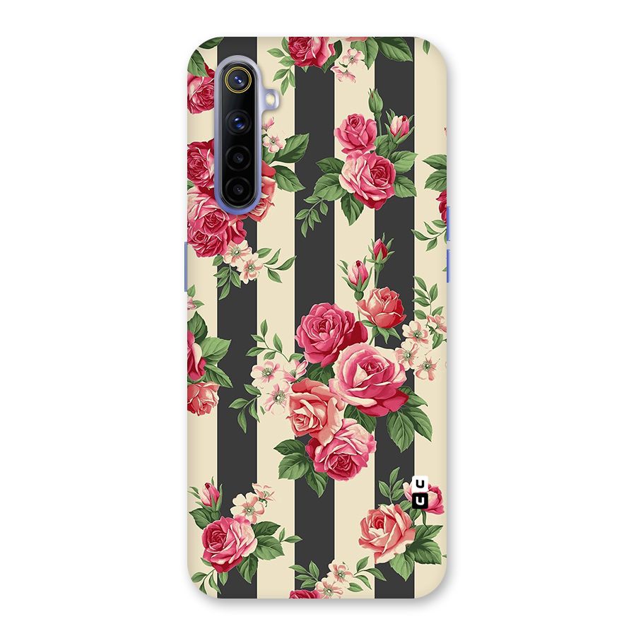 Stripes And Floral Back Case for Realme 6i