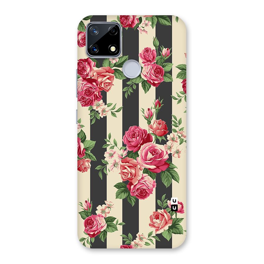 Stripes And Floral Back Case for Realme Narzo 20
