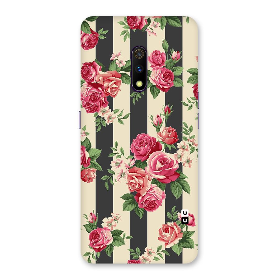 Stripes And Floral Back Case for Realme X