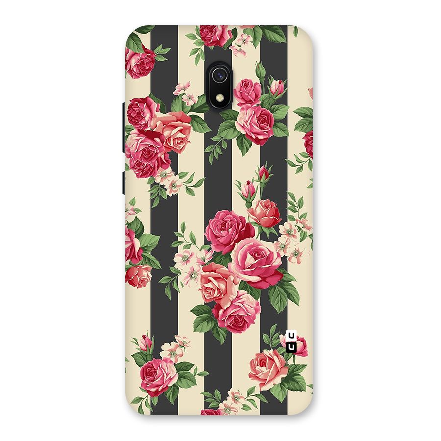 Stripes And Floral Back Case for Redmi 8A