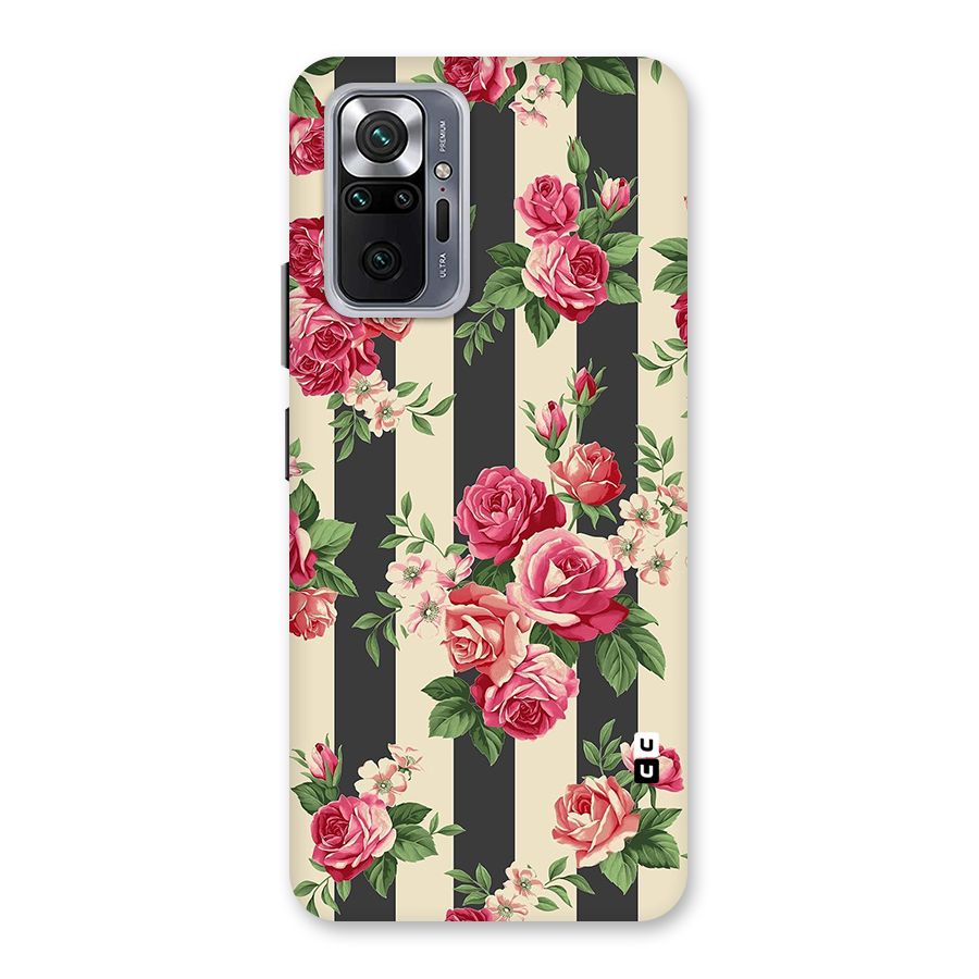 Stripes And Floral Back Case for Redmi Note 10 Pro