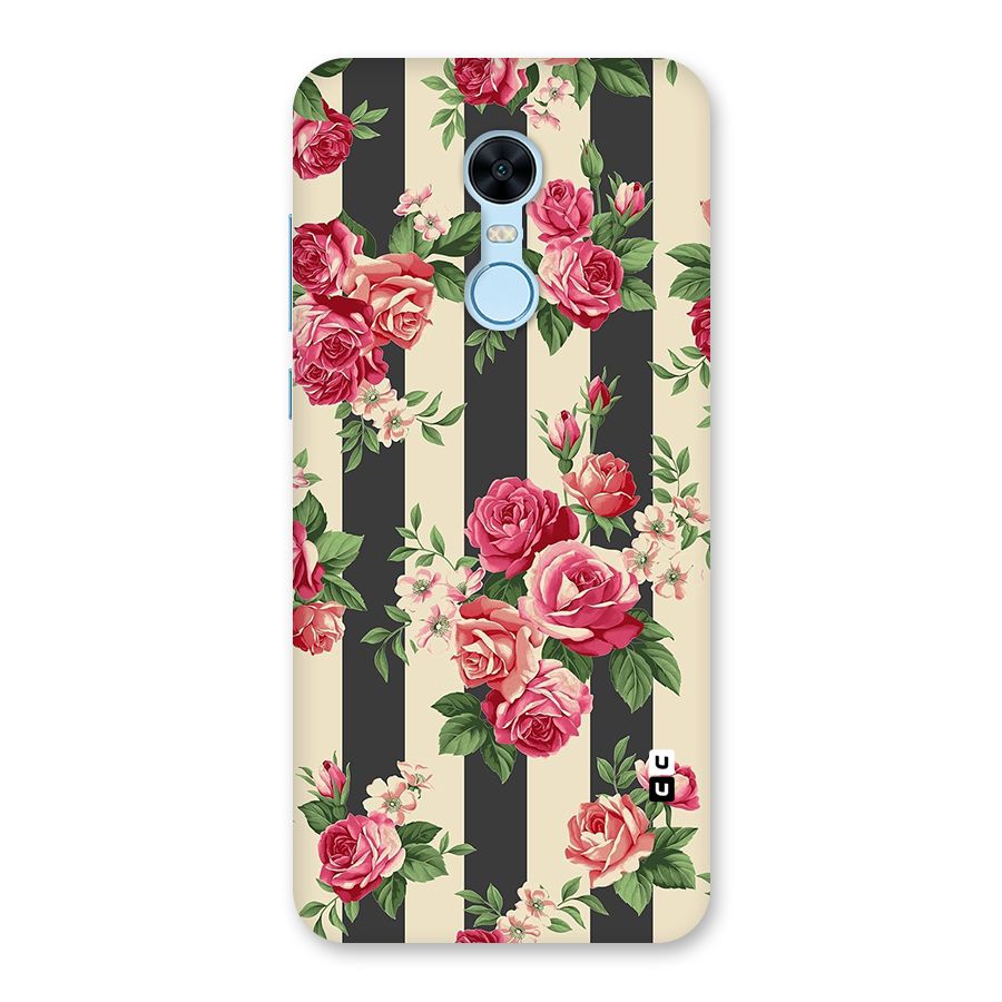 Stripes And Floral Back Case for Redmi Note 5