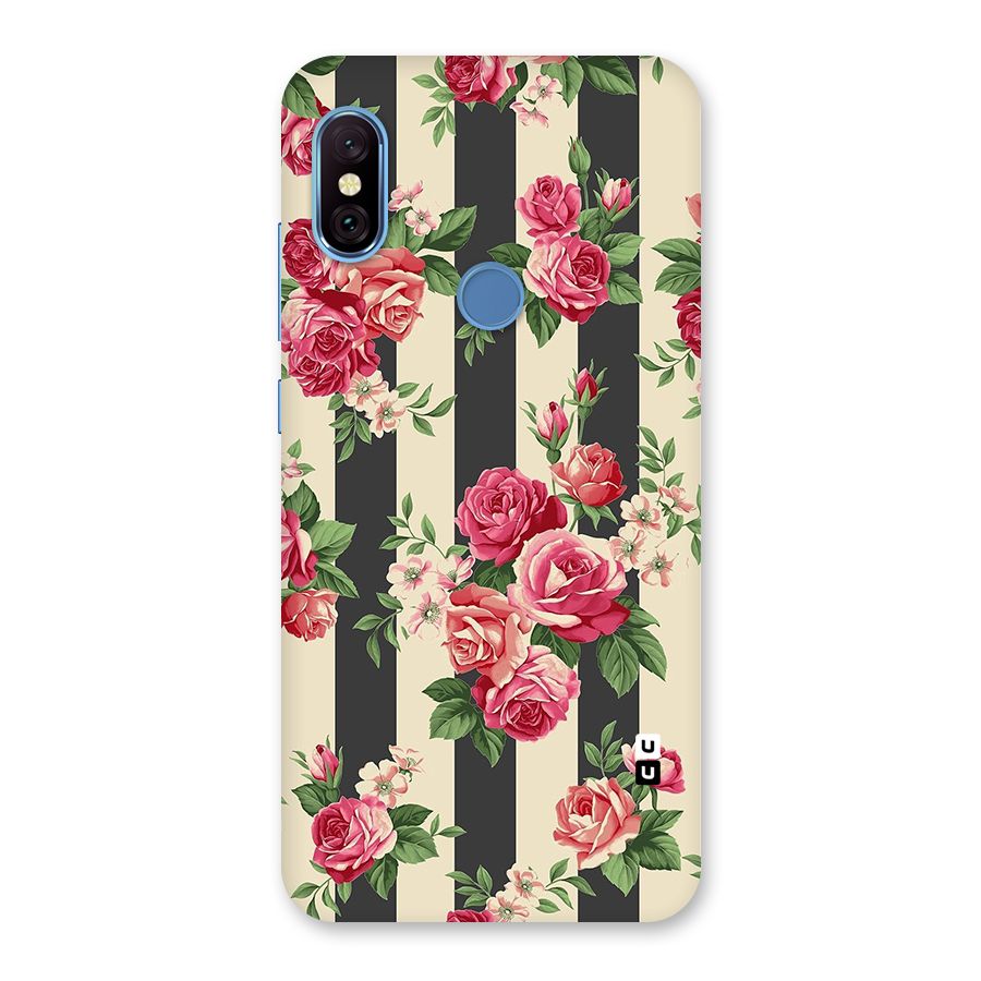 Stripes And Floral Back Case for Redmi Note 6 Pro