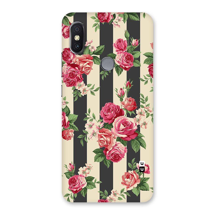 Stripes And Floral Back Case for Redmi Y2