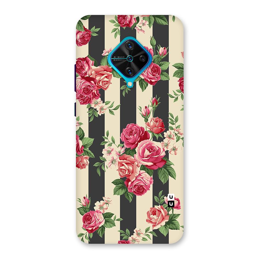 Stripes And Floral Back Case for Vivo S1 Pro