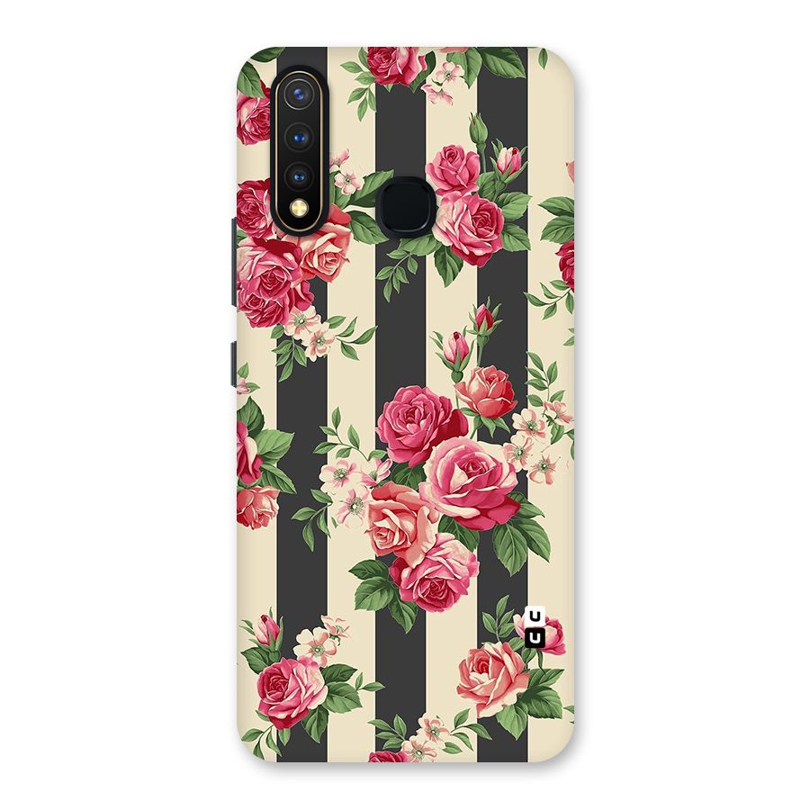 Stripes And Floral Back Case for Vivo U20