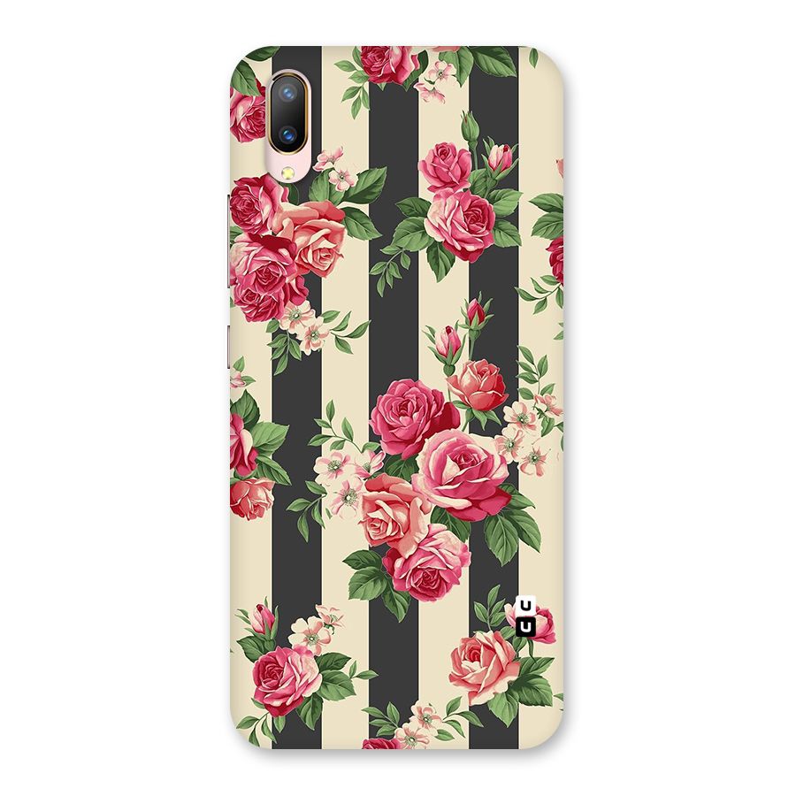 Stripes And Floral Back Case for Vivo V11 Pro