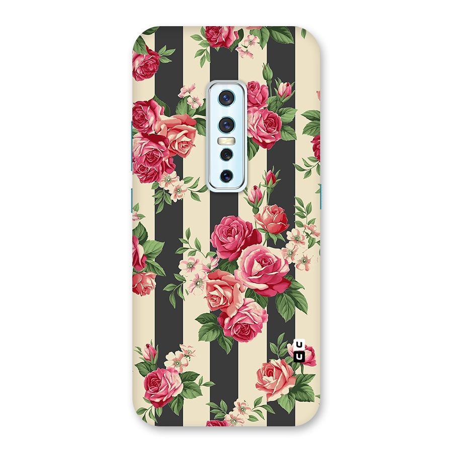 Stripes And Floral Back Case for Vivo V17 Pro