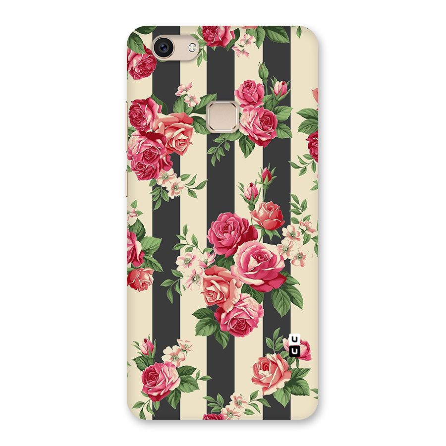 Stripes And Floral Back Case for Vivo V7