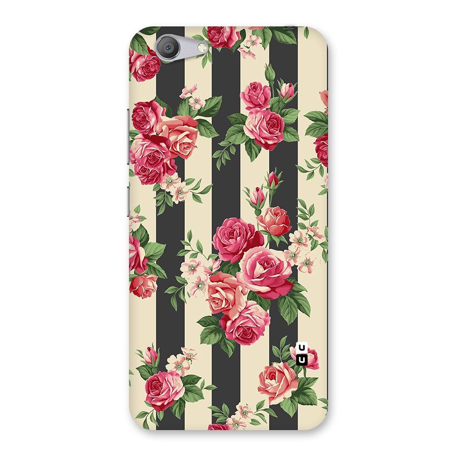 Stripes And Floral Back Case for Vivo Y53