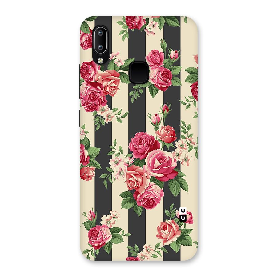 Stripes And Floral Back Case for Vivo Y93