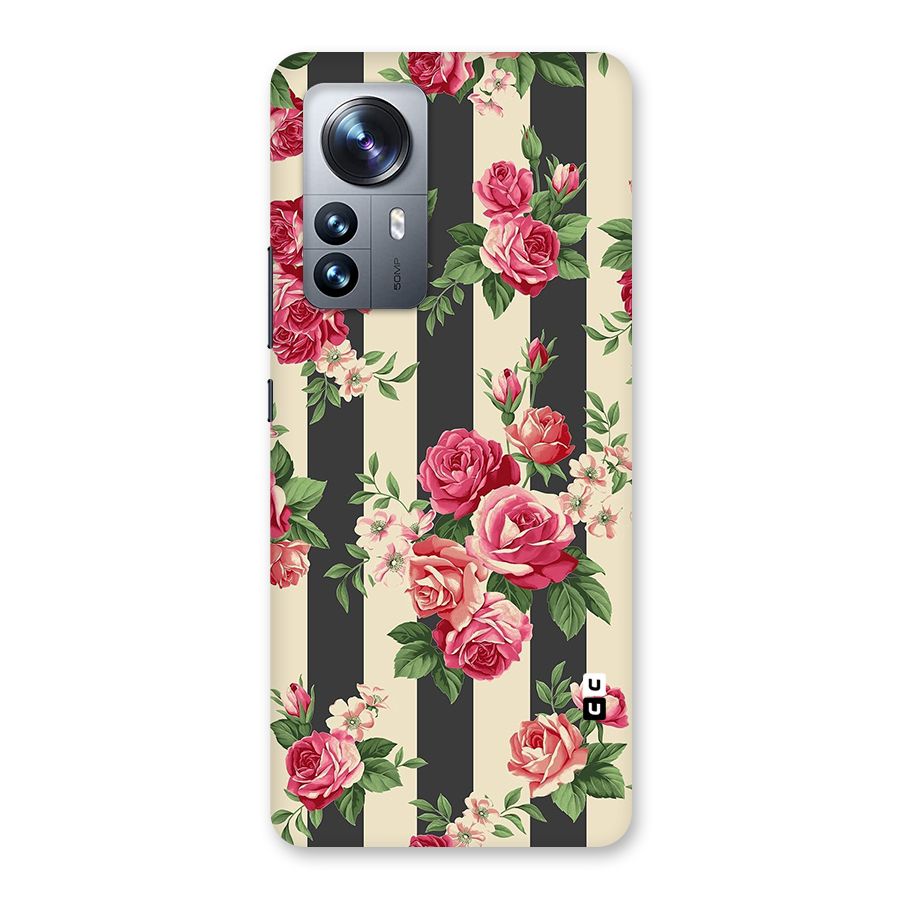 Stripes And Floral Back Case for Xiaomi 12 Pro
