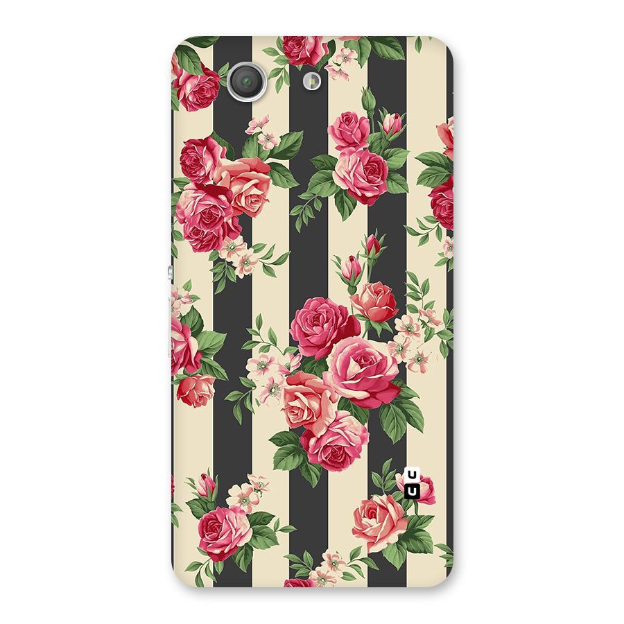Stripes And Floral Back Case for Xperia Z3 Compact