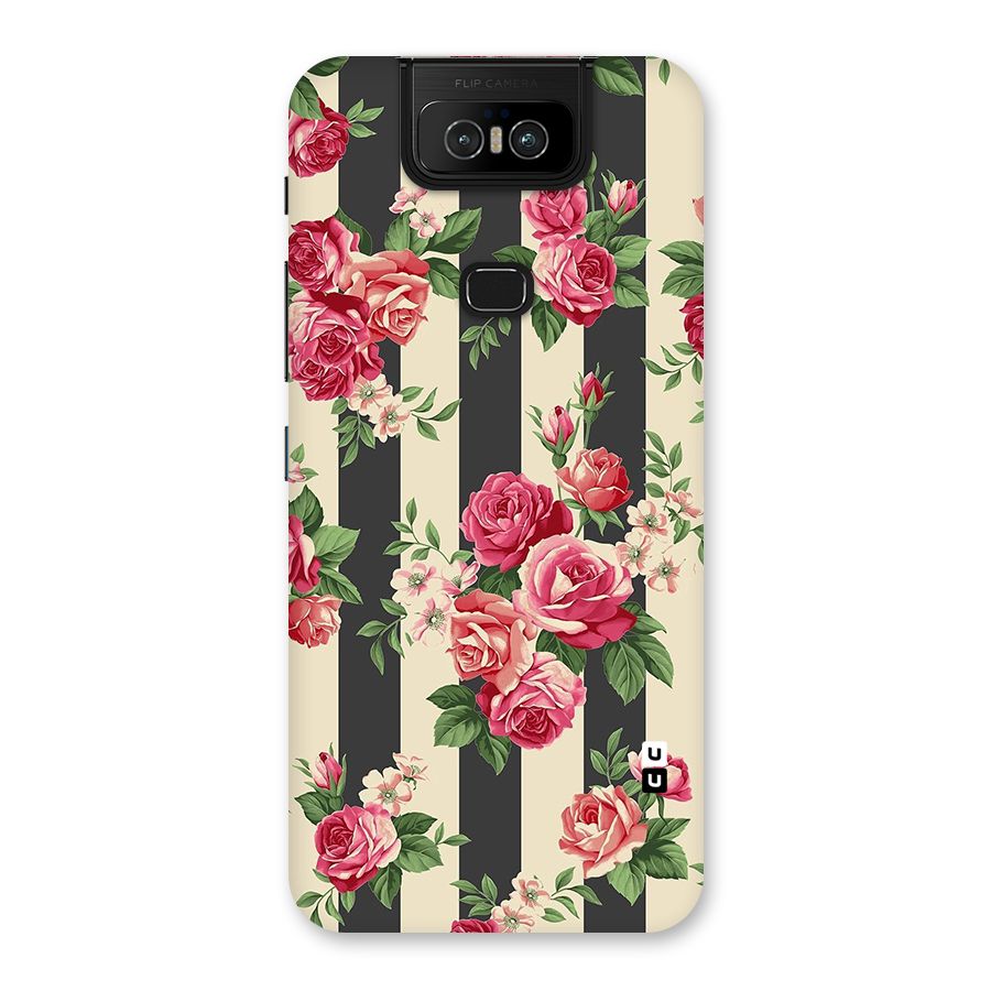 Stripes And Floral Back Case for Zenfone 6z