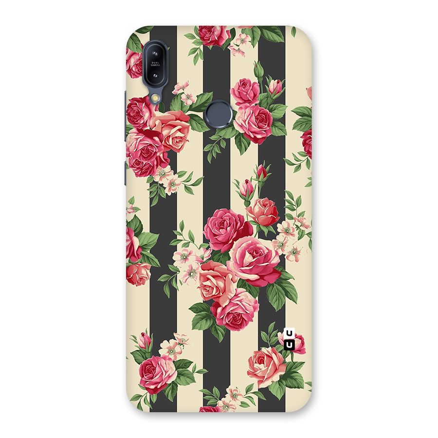 Stripes And Floral Back Case for Zenfone Max M2