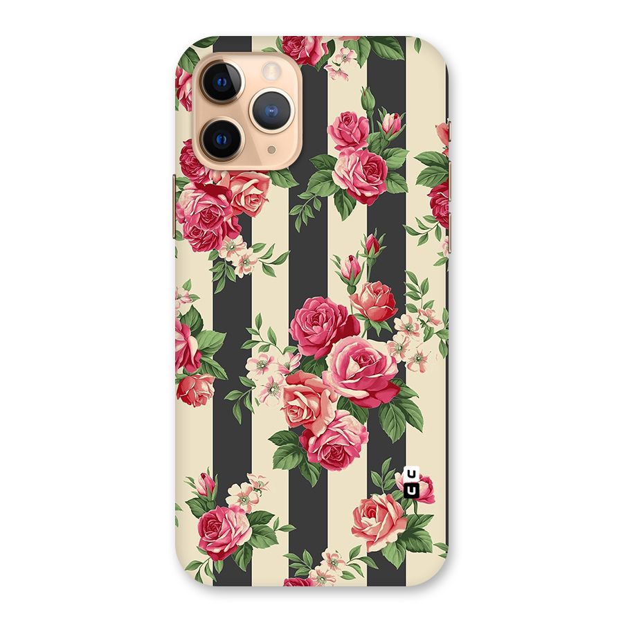 Stripes And Floral Back Case for iPhone 11 Pro