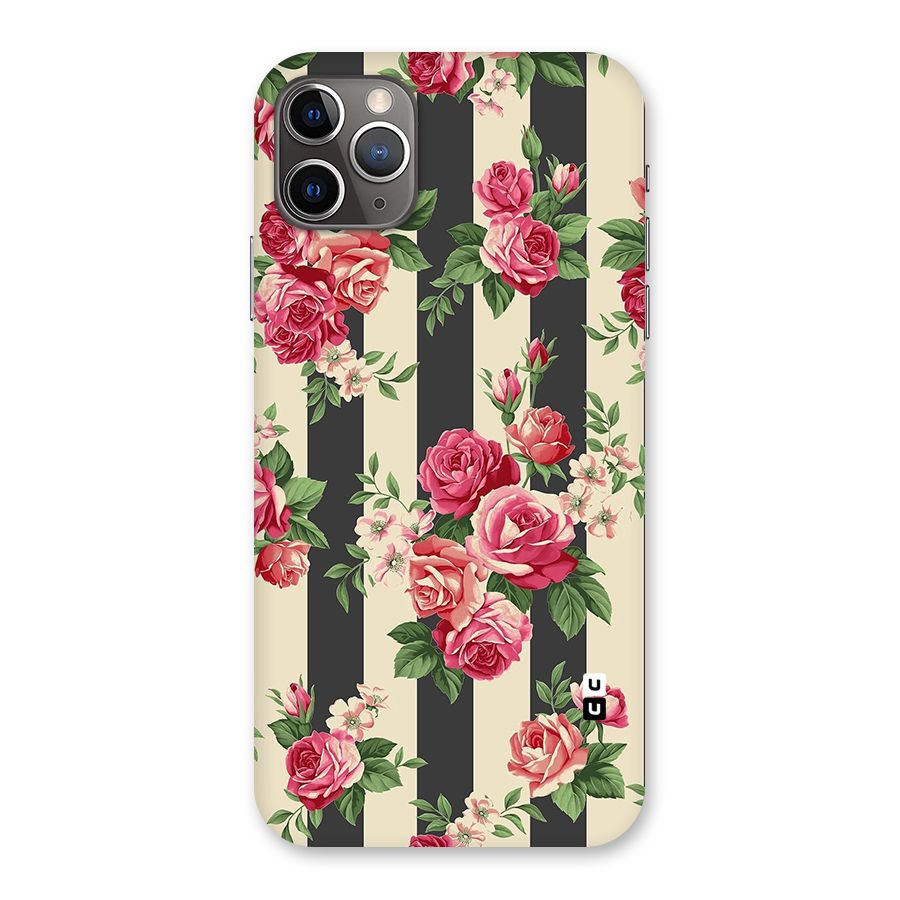 Stripes And Floral Back Case for iPhone 11 Pro Max