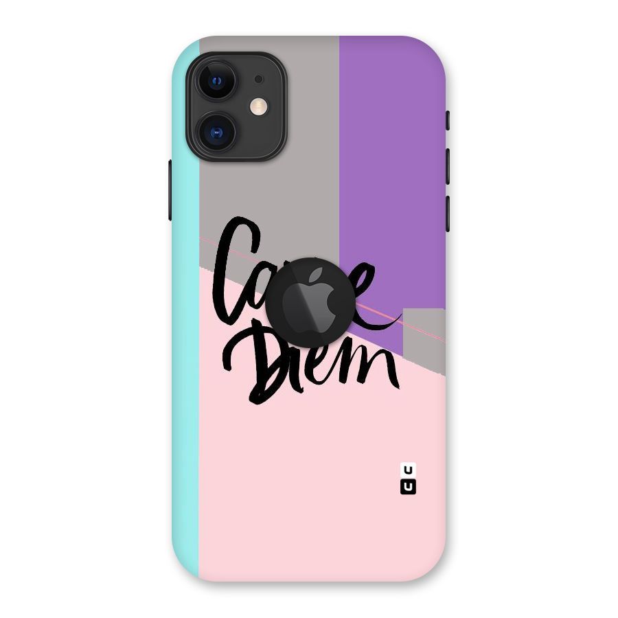 Stripes Black Diem Back Case for iPhone 11 Logo Cut