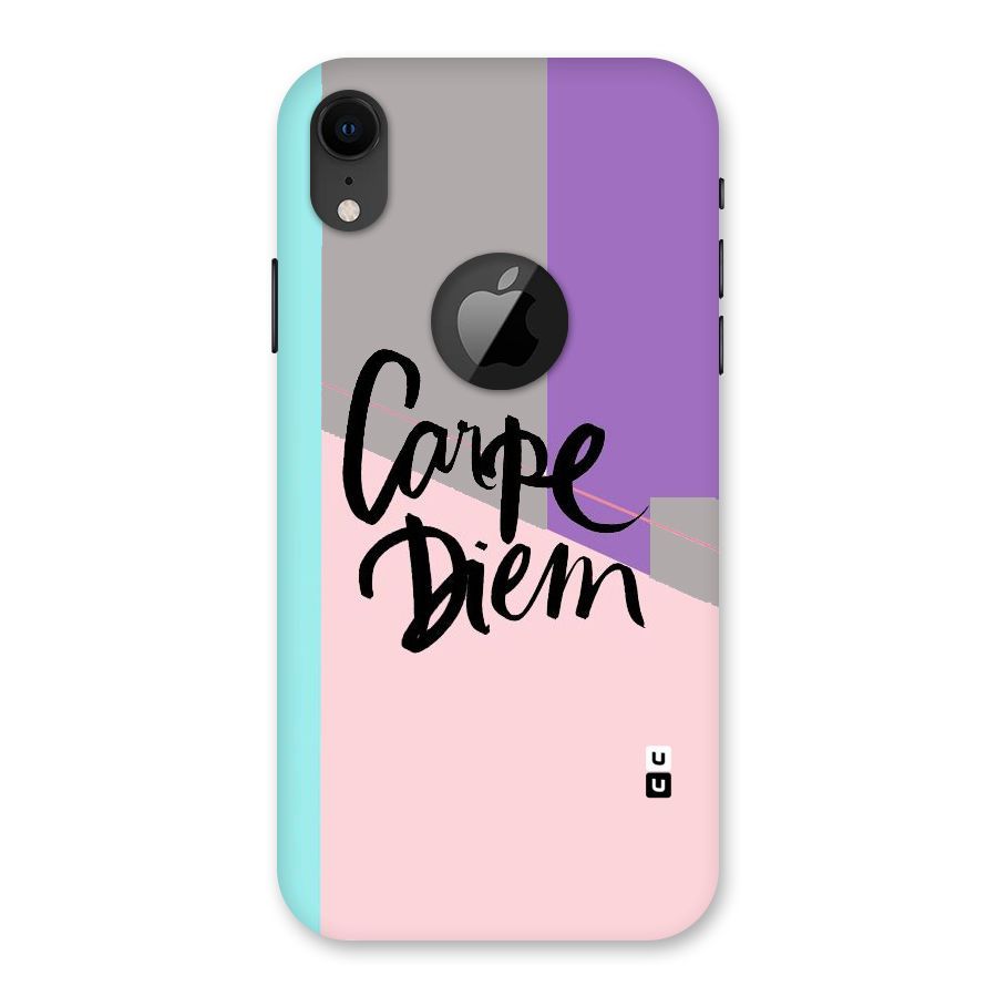 Stripes Black Diem Back Case for iPhone XR Logo Cut