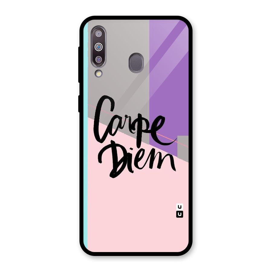 Stripes Black Diem Glass Back Case for Galaxy M30