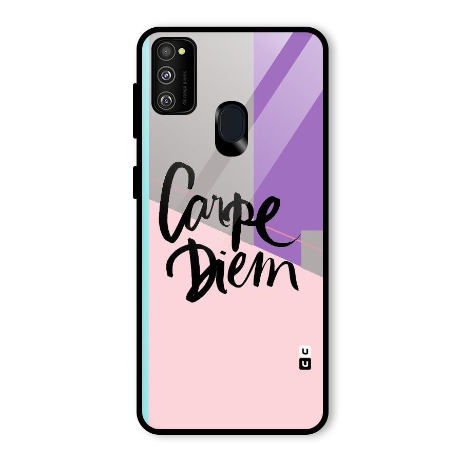 Stripes Black Diem Glass Back Case for Galaxy M30s