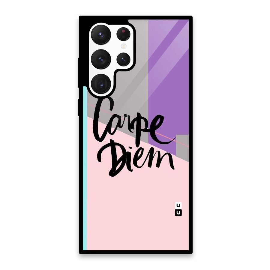 Stripes Black Diem Glass Back Case for Galaxy S22 Ultra 5G