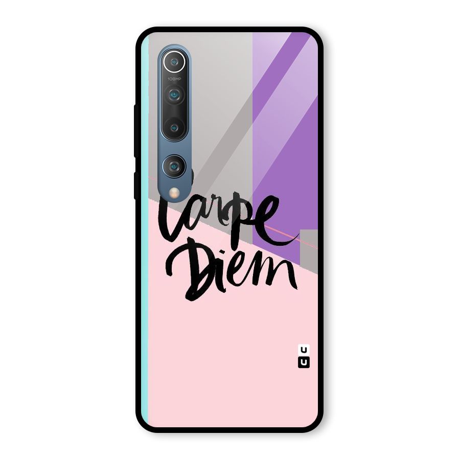 Stripes Black Diem Glass Back Case for Mi 10