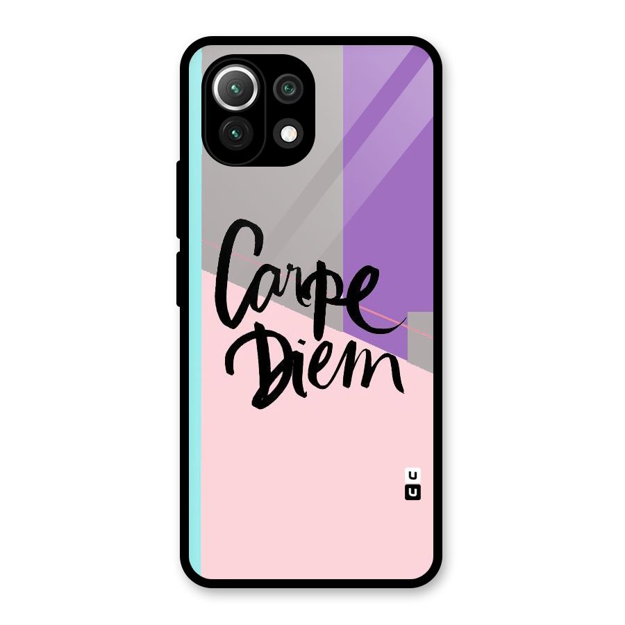 Stripes Black Diem Glass Back Case for Mi 11 Lite
