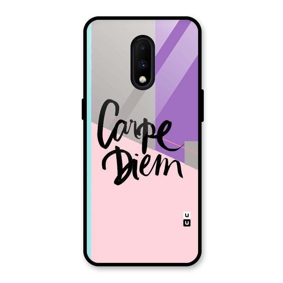 Stripes Black Diem Glass Back Case for OnePlus 7