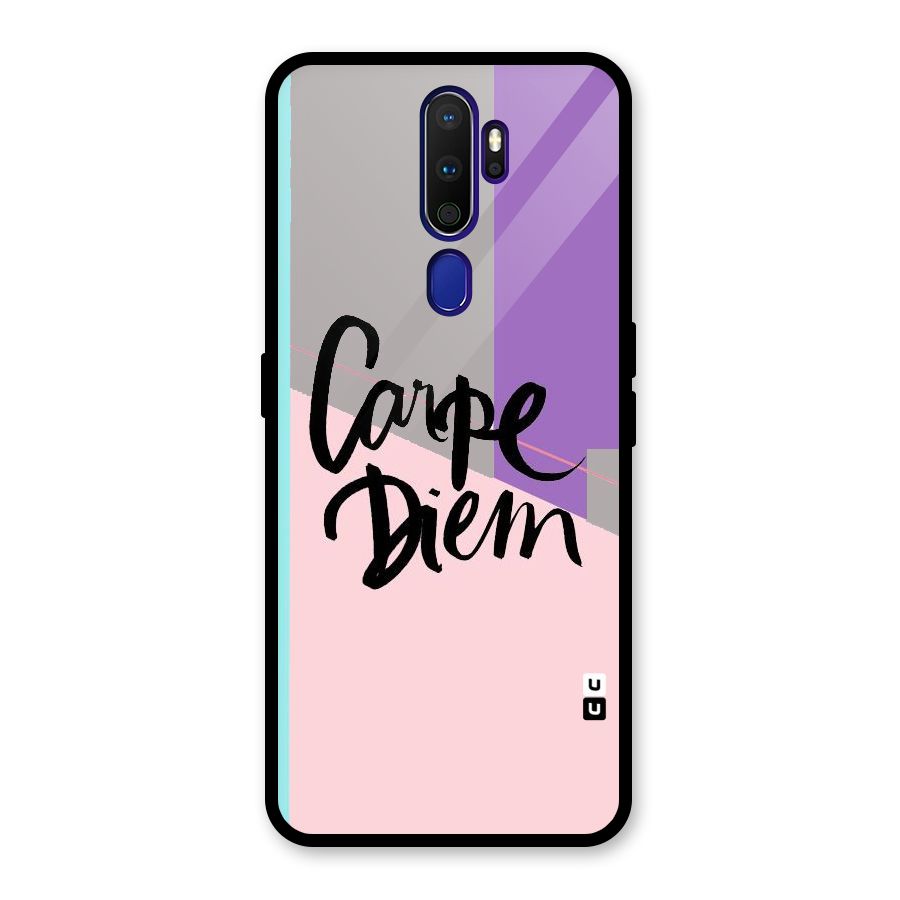 Stripes Black Diem Glass Back Case for Oppo A9 (2020)