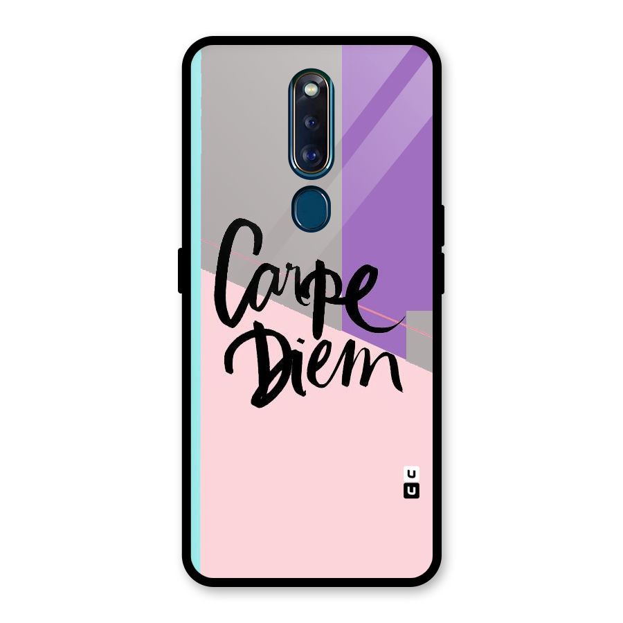 Stripes Black Diem Glass Back Case for Oppo F11 Pro
