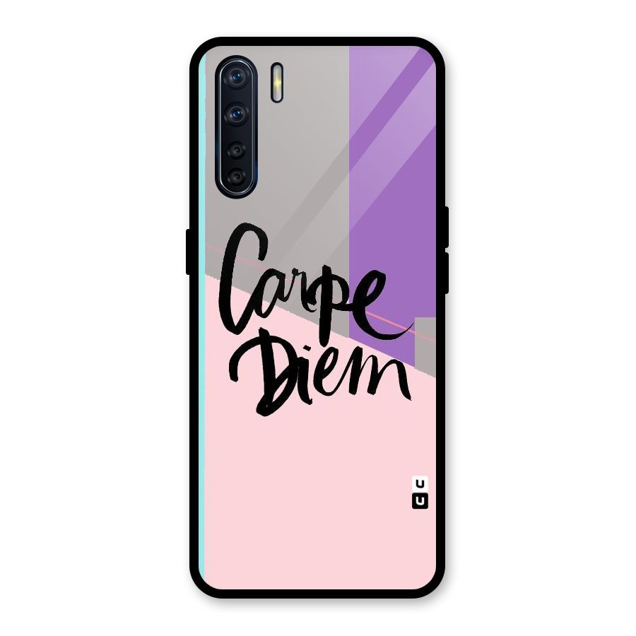 Stripes Black Diem Glass Back Case for Oppo F15