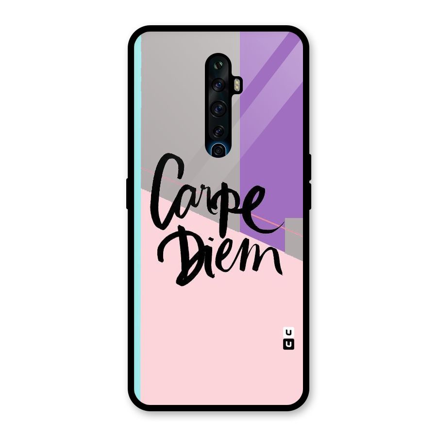 Stripes Black Diem Glass Back Case for Oppo Reno2 F